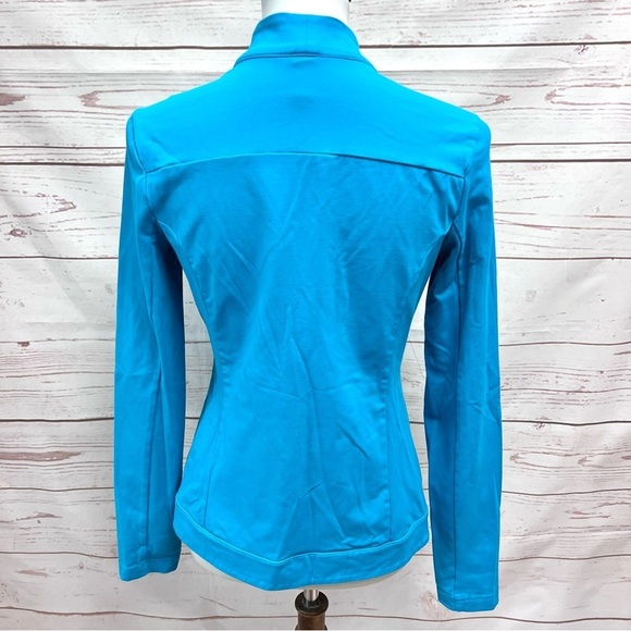Lucy Aqua Asymmetrical Zip Activewear Moto Jacket - Picture 5 of 10